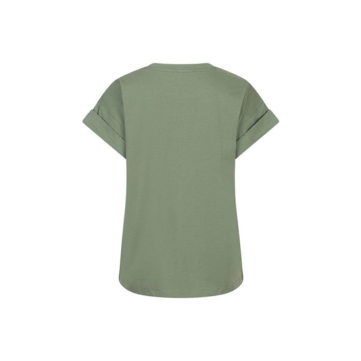 Lofty Manner T-shirt Lilou dark green | Freewear T-shirt Lilou - www.freewear.nl - Freewear