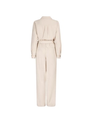Lofty Manner Jumpsuit Marie off white | Freewear Jumpsuit Marie - www.freewear.nl - Freewear