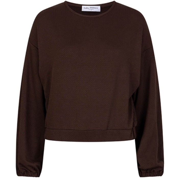 Lofty Manner Top Amala dark brown | Freewear Top Amala - www.freewear.nl - Freewear