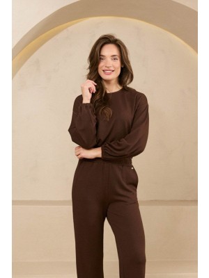 Lofty Manner Top Amala dark brown | Freewear Top Amala - www.freewear.nl - Freewear