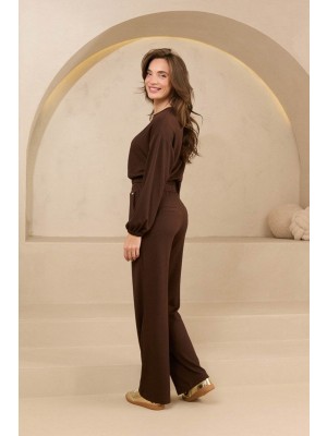 Lofty Manner Top Amala dark brown | Freewear Top Amala - www.freewear.nl - Freewear