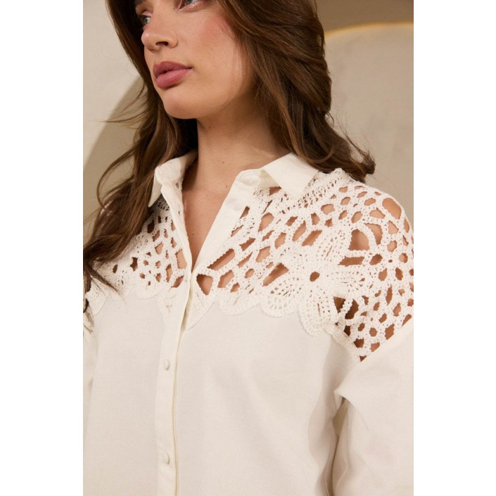 Lofty Manner Blouse Anissa white | Freewear Blouse Anissa - www.freewear.nl - Freewear