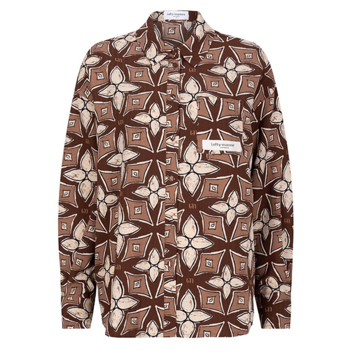 Lofty Manner Blouse Aya mosaic print | Freewear Blouse Aya - www.freewear.nl - Freewear