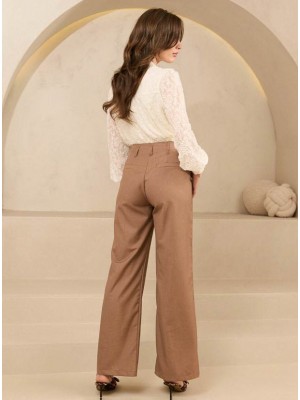 Lofty Manner Trouser Shayma beige | Freewear Trouser Shayma - www.freewear.nl - Freewear