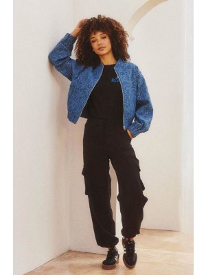 Lofty Manner Jacket Maha denim blue | Freewear Jacket Maha - www.freewear.nl - Freewear