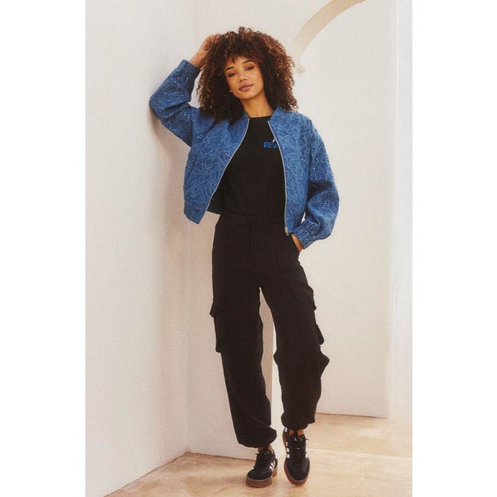 Lofty Manner Jacket Maha denim blue | Freewear Jacket Maha - www.freewear.nl - Freewear