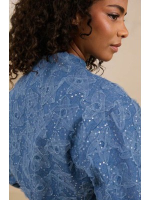 Lofty Manner Jacket Maha denim blue | Freewear Jacket Maha - www.freewear.nl - Freewear