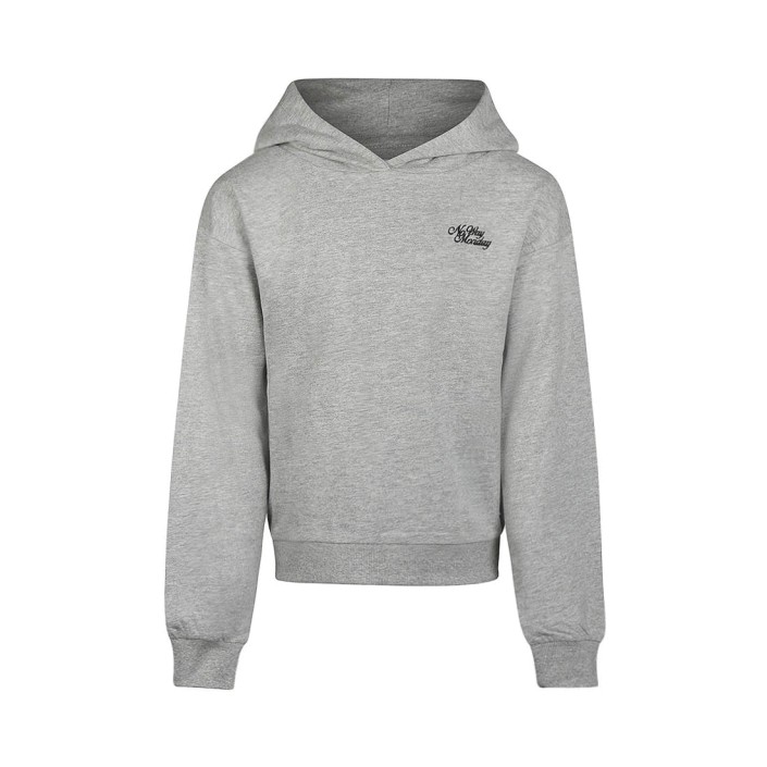 No Way Monday Ki Sweater with hood mid grey | Freewear Ki Sweater with hood - www.freewear.nl - Freewear