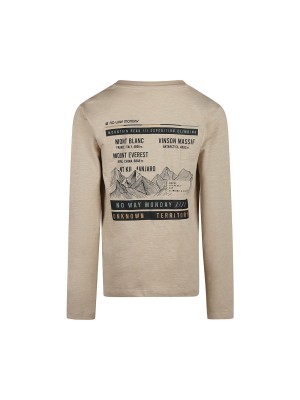 No Way Monday Ki T-shirt ls light grey | Freewear Ki T-shirt ls - www.freewear.nl - Freewear