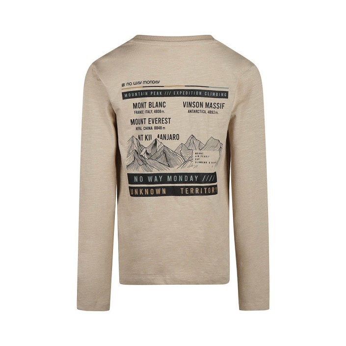 No Way Monday Ki T-shirt ls light grey | Freewear Ki T-shirt ls - www.freewear.nl - Freewear