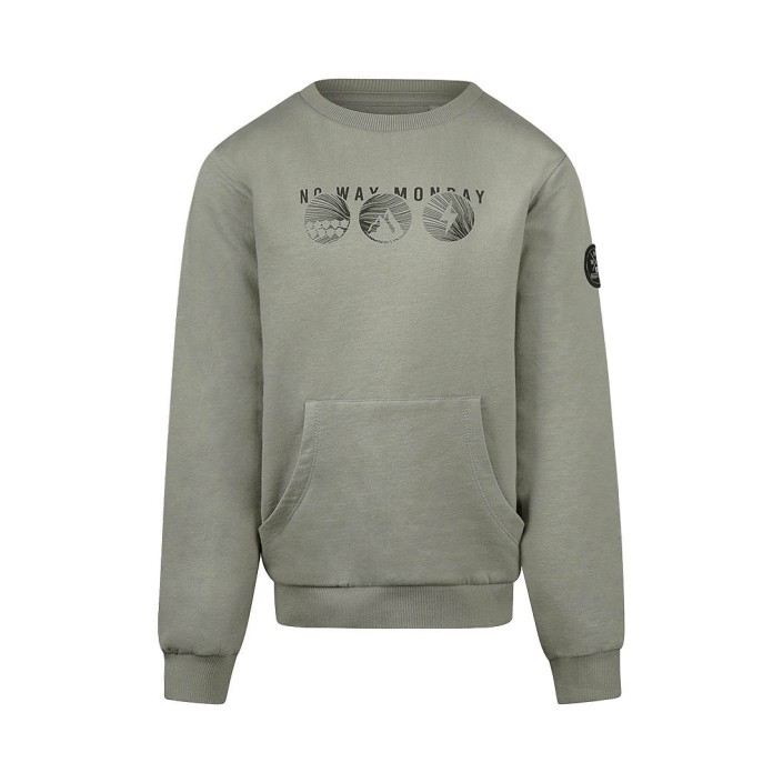No Way Monday Ki Sweater faded green | Freewear Ki Sweater - www.freewear.nl - Freewear