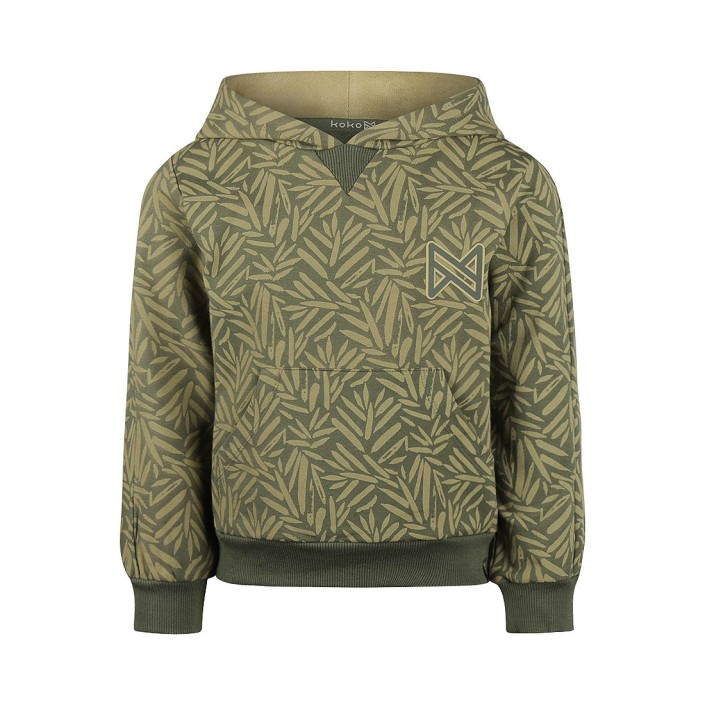 Koko Noko Ki Sweater with hood army green | Freewear Ki Sweater with hood - www.freewear.nl - Freewear
