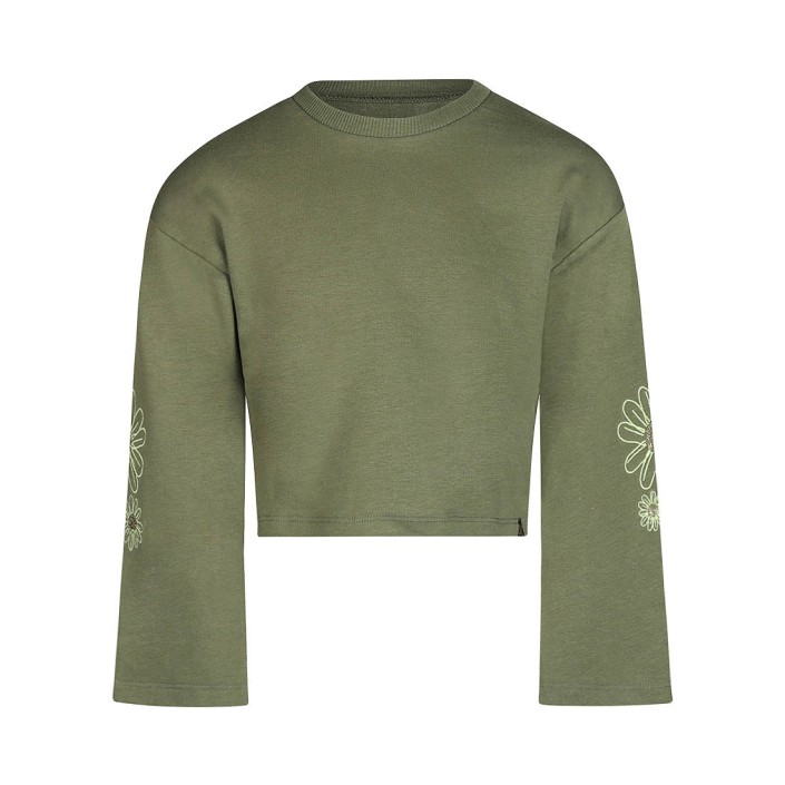 Koko Noko Ki Sweater dropped shoulder army green | Freewear Ki Sweater dropped shoulder - www.freewear.nl - Freewear