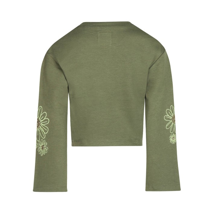 Koko Noko Ki Sweater dropped shoulder army green | Freewear Ki Sweater dropped shoulder - www.freewear.nl - Freewear