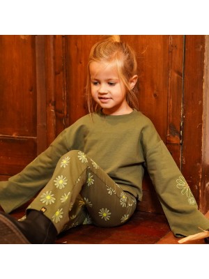 Koko Noko Ki Sweater dropped shoulder army green | Freewear Ki Sweater dropped shoulder - www.freewear.nl - Freewear