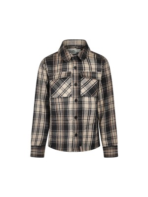 No Way Monday Ki Shirt ls geruit anthracite | Freewear Ki Shirt ls geruit - www.freewear.nl - Freewear