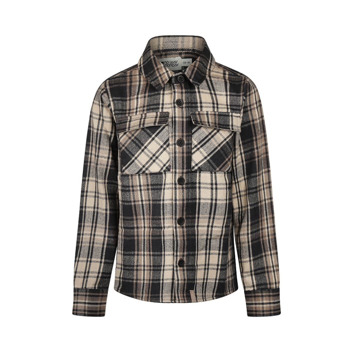 No Way Monday Ki Shirt ls geruit anthracite | Freewear Ki Shirt ls geruit - www.freewear.nl - Freewear