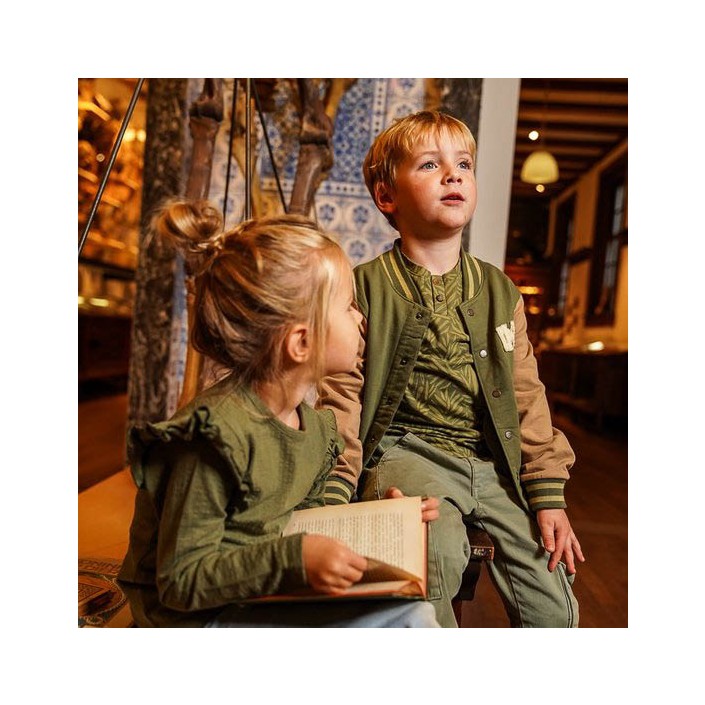 Koko Noko Ki Cardigan Baseball army green | Freewear Ki Cardigan Baseball - www.freewear.nl - Freewear