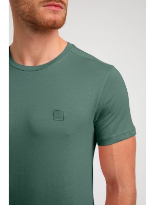 Gabbiano T-shirt Premium Seasonal Teal Blue | Freewear T-shirt Premium Seasonal - www.freewear.nl - Freewear