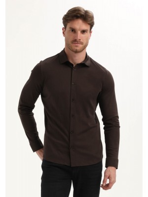 Gabbiano Premium Overhemd Oak Brown | Freewear Premium Overhemd - www.freewear.nl - Freewear