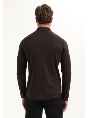 Gabbiano Premium Overhemd Oak Brown | Freewear Premium Overhemd - www.freewear.nl - Freewear