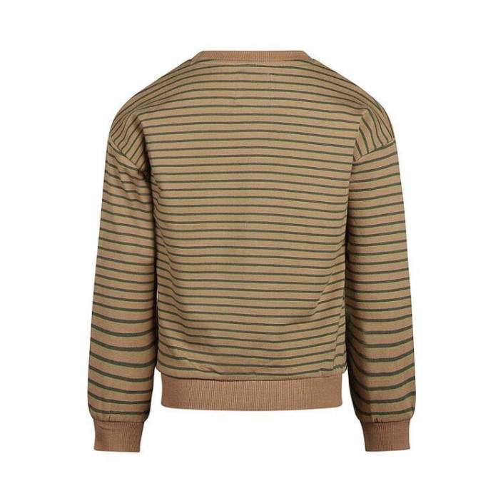 Koko Noko Ki Sweater dropped streep dark sand | Freewear Ki Sweater dropped streep - www.freewear.nl - Freewear