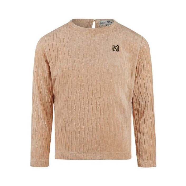 Koko Noko Ki T-shirt ls caramel brown | Freewear Ki T-shirt ls - www.freewear.nl - Freewear