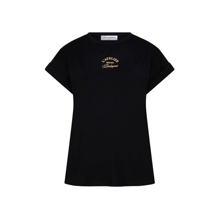 Lofty Manner T-shirt Monika black | Freewear T-shirt Monika - www.freewear.nl - Freewear