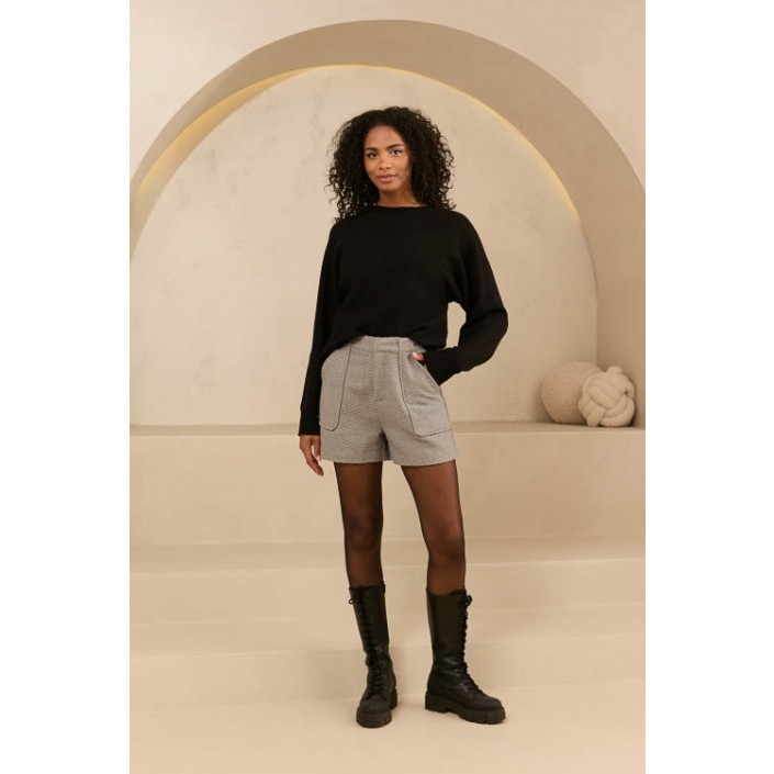 Lofty Manner Sweater Zita black | Freewear Sweater Zita - www.freewear.nl - Freewear