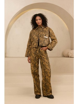 Lofty Manner Jacket Maria feathers print | Freewear Jacket Maria - www.freewear.nl - Freewear