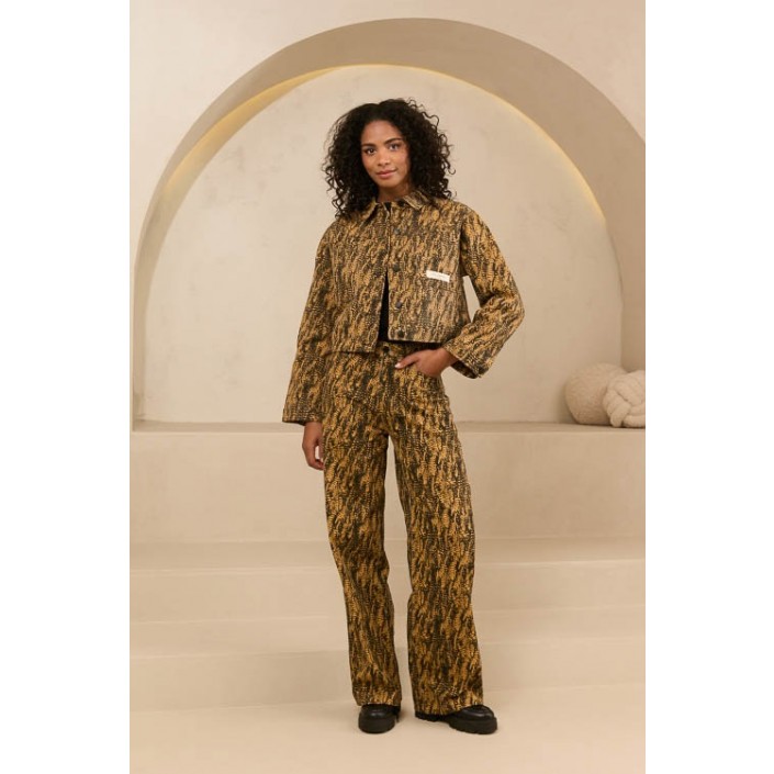 Lofty Manner Jacket Maria feathers print | Freewear Jacket Maria - www.freewear.nl - Freewear