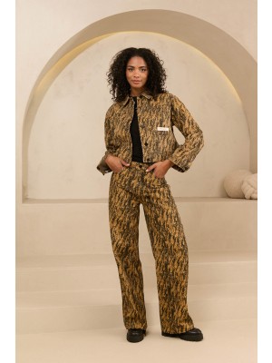 Lofty Manner Trouser Luka feathers print | Freewear Trouser Luka - www.freewear.nl - Freewear