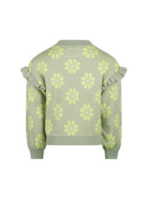 Koko Noko Ki Pullover bloem faded green | Freewear Ki Pullover bloem - www.freewear.nl - Freewear