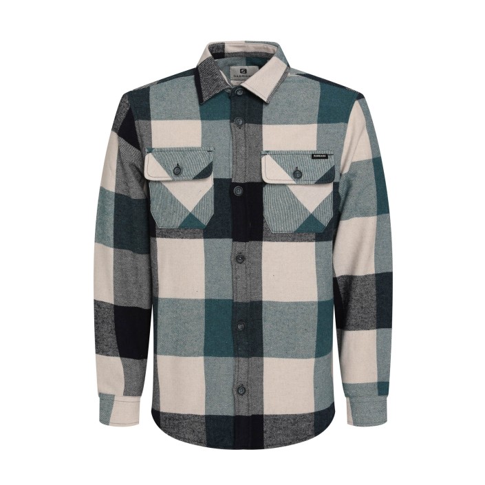 Gabbiano Overhemd ls geruit teal blue | Freewear Overhemd ls geruit - www.freewear.nl - Freewear