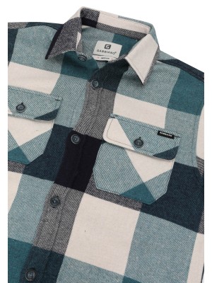 Gabbiano Overhemd ls geruit teal blue | Freewear Overhemd ls geruit - www.freewear.nl - Freewear