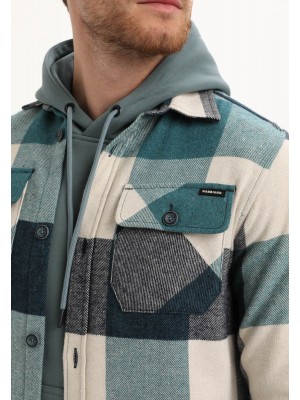 Gabbiano Overhemd ls geruit teal blue | Freewear Overhemd ls geruit - www.freewear.nl - Freewear