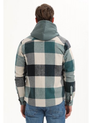 Gabbiano Overhemd ls geruit teal blue | Freewear Overhemd ls geruit - www.freewear.nl - Freewear