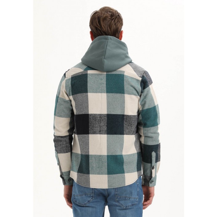 Gabbiano Overhemd ls geruit teal blue | Freewear Overhemd ls geruit - www.freewear.nl - Freewear