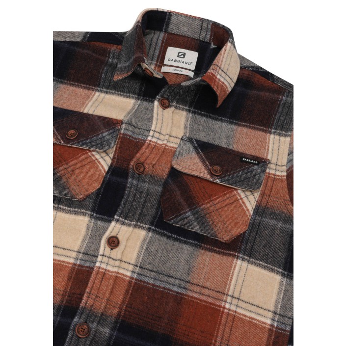 Gabbiano Overhemd ls geruit clay | Freewear Overhemd ls geruit - www.freewear.nl - Freewear