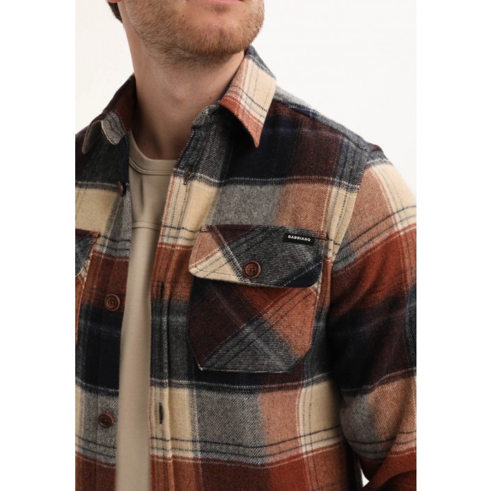 Gabbiano Overhemd ls geruit clay | Freewear Overhemd ls geruit - www.freewear.nl - Freewear