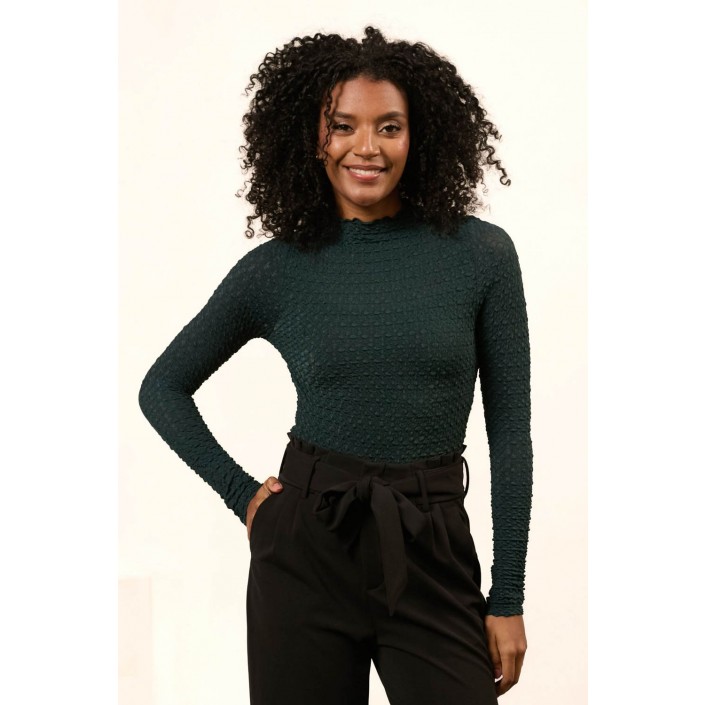 Lofty Manner Top Leona petrol green | Freewear Top Leona - www.freewear.nl - Freewear