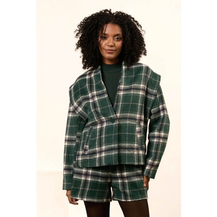 Lofty Manner Jacket River ruit petrol green | Freewear Jacket River ruit - www.freewear.nl - Freewear
