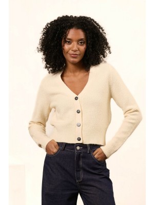 Lofty Manner Cardigen Jada off white | Freewear Cardigen Jada - www.freewear.nl - Freewear