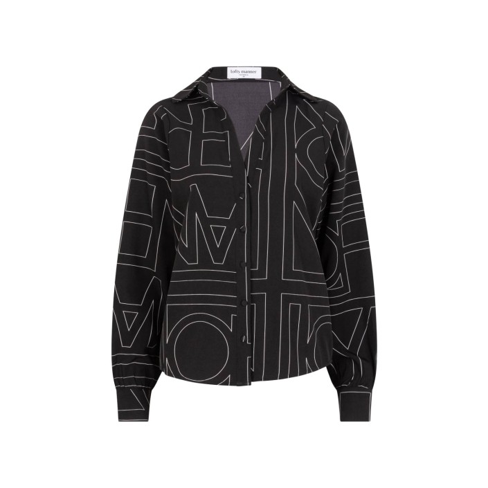 Lofty Manner Blouse Eve lofty line print | Freewear Blouse Eve - www.freewear.nl - Freewear