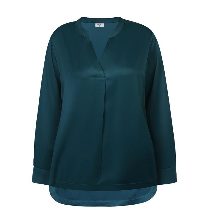 Ze-Ze Blouse Bea teal green | Freewear Blouse Bea - www.freewear.nl - Freewear