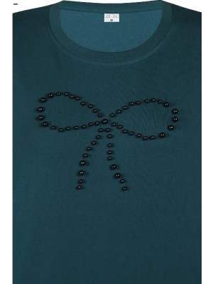 Ze-Ze T-shirt Bethany teal green | Freewear T-shirt Bethany - www.freewear.nl - Freewear