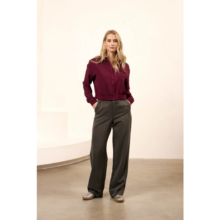 Lofty Manner Blouse Astrid burgundy red | Freewear Blouse Astrid - www.freewear.nl - Freewear