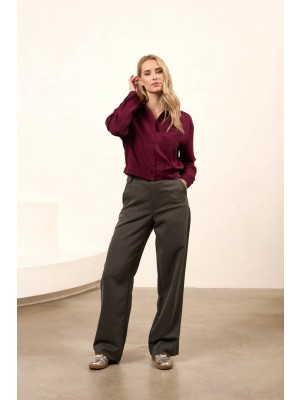 Lofty Manner Blouse Astrid burgundy red | Freewear Blouse Astrid - www.freewear.nl - Freewear