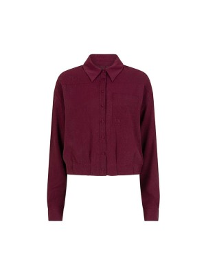 Lofty Manner Blouse Astrid burgundy red | Freewear Blouse Astrid - www.freewear.nl - Freewear