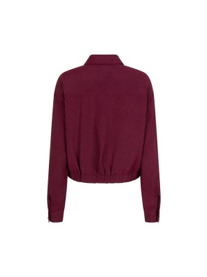 Lofty Manner Blouse Astrid burgundy red | Freewear Blouse Astrid - www.freewear.nl - Freewear